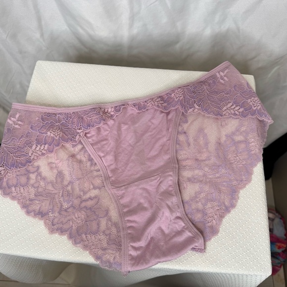 Purple Lace Bikini Panties with Scalloped Trim Size XL from Knotty Knickers NWT - Picture 2 of 10